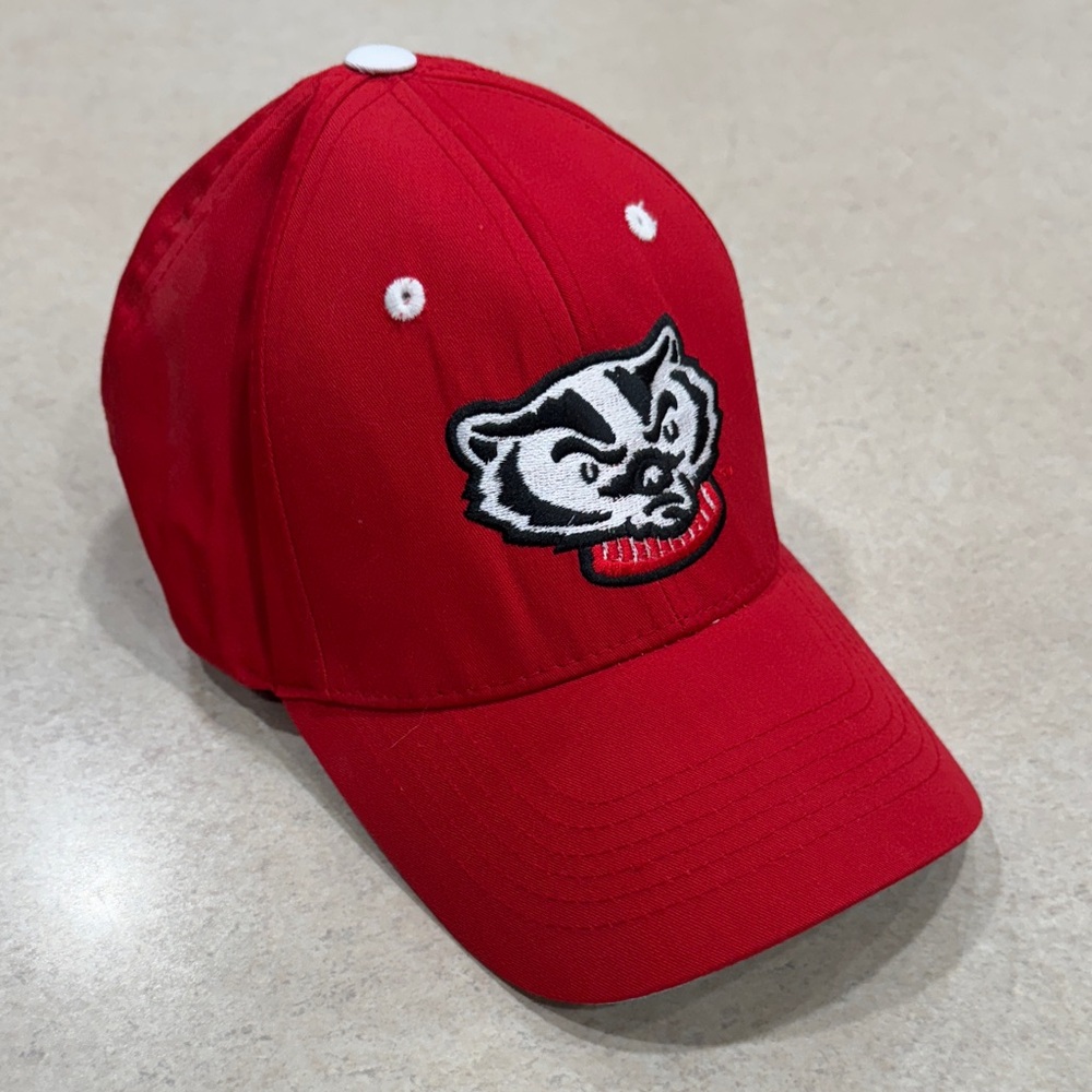 Red Cap with Wisconsin Badger Logo